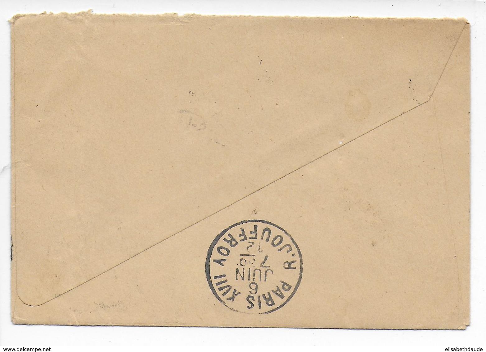 1912 - SEMEUSE PERFOREE (PERFIN) FT Sur LETTRE De MAISONS LAFFITTE => PARIS - Lettres & Documents