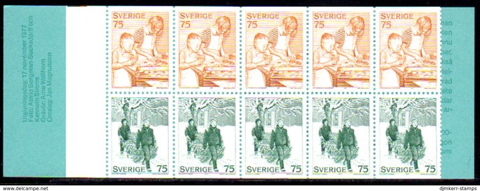 SWEDEN 1977 Christmas Booklets MNH / **. Michel MH64-65 - 1951-80