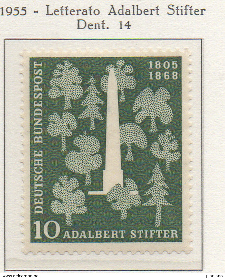 PIA - GERMANIA - 1955  : 150° Della Nascita Del Letterato Adalbert Stifter  -   (Yv 96) - Unused Stamps