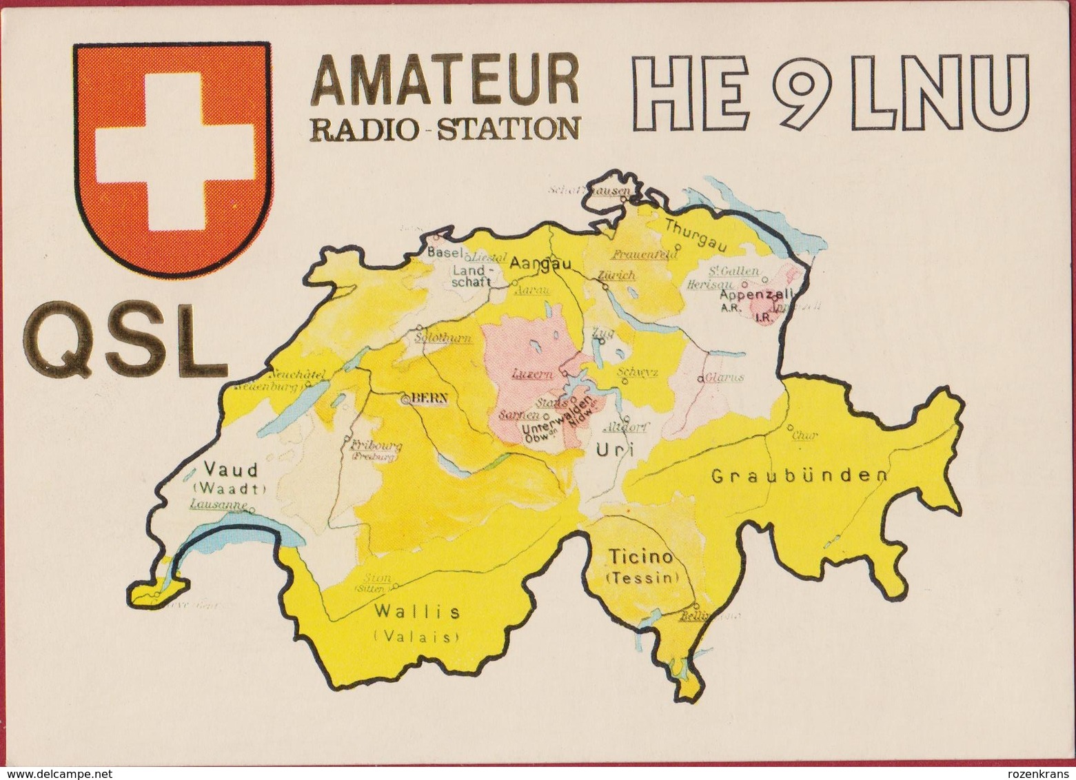 QSL Card Amateur Radio Station Funkkarte Zwitserland Switzerland Schweiz 1985 St. Sankt Gallen - Amateurfunk