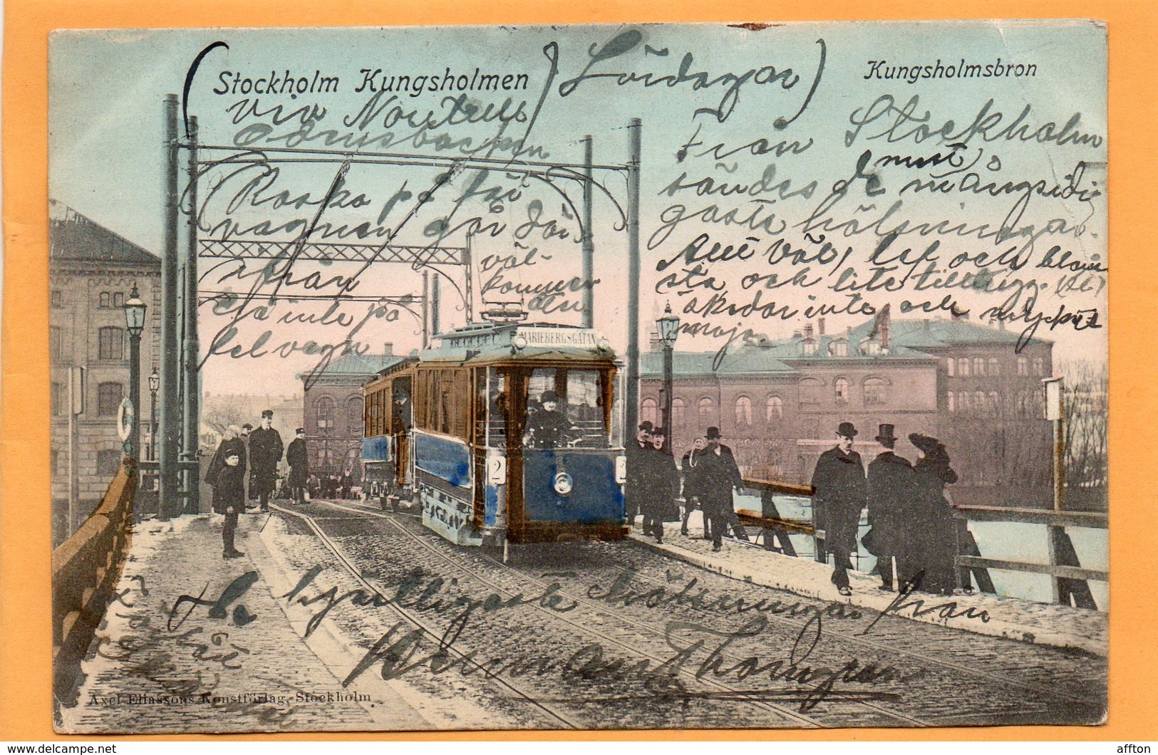 Stockholm Tram Sweden 1906 Postcard - Sweden