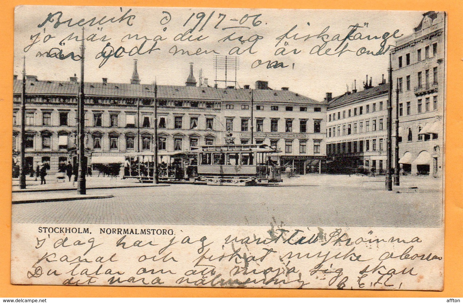 Stockholm Tram Sweden 1904 Postcard - Sweden