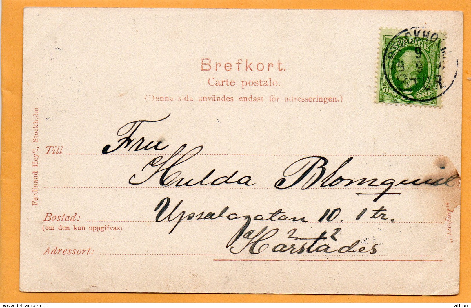 Stockholm Sweden 1904 Postcard - Svezia
