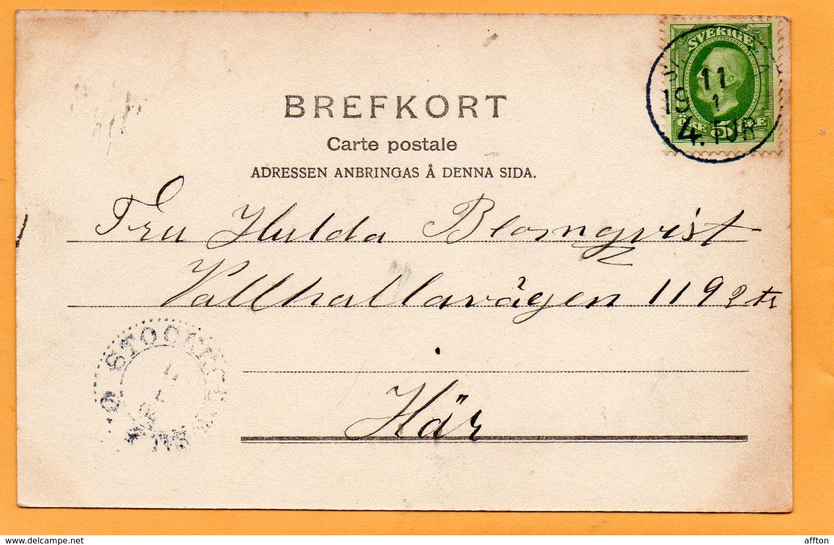 Stockholm Sweden 1904 Postcard - Sweden
