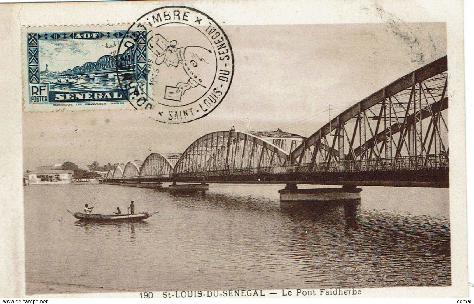 SENEGAL - Carte MAXIMUM - ST LOUIS DU SÉNÉGAL - Le Pont Faidherbe - 1948- - Senegal