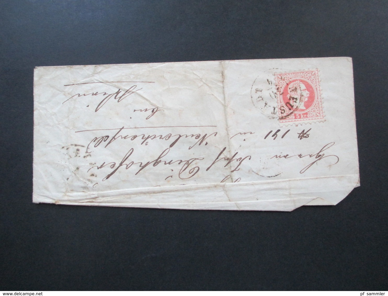 Österreich 1868 Nr. 37 EF Kleiner Brief Stempel Neustadt über Wien Nach Hernals Mit Siegel - Briefe U. Dokumente