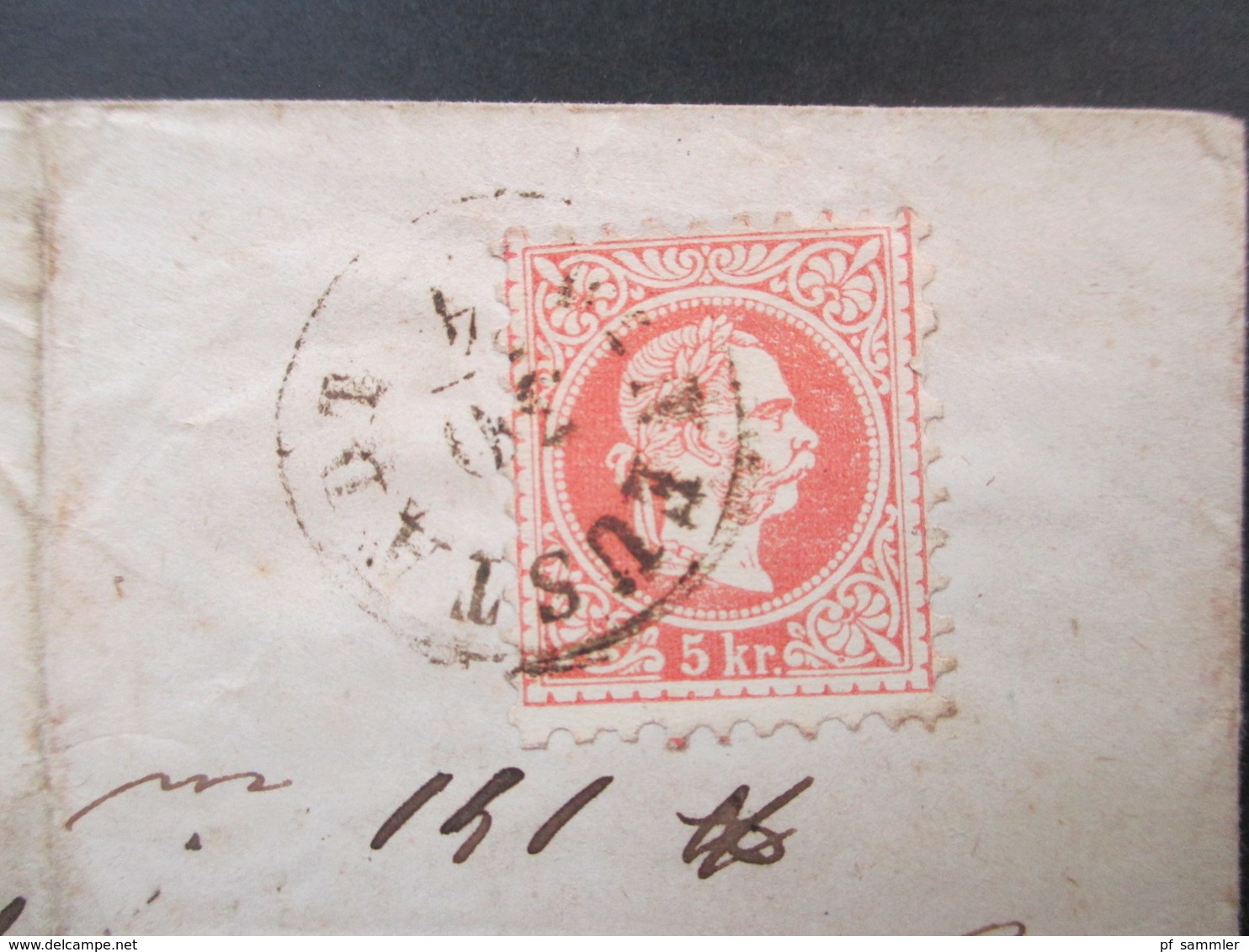 Österreich 1868 Nr. 37 EF Kleiner Brief Stempel Neustadt über Wien Nach Hernals Mit Siegel - Briefe U. Dokumente