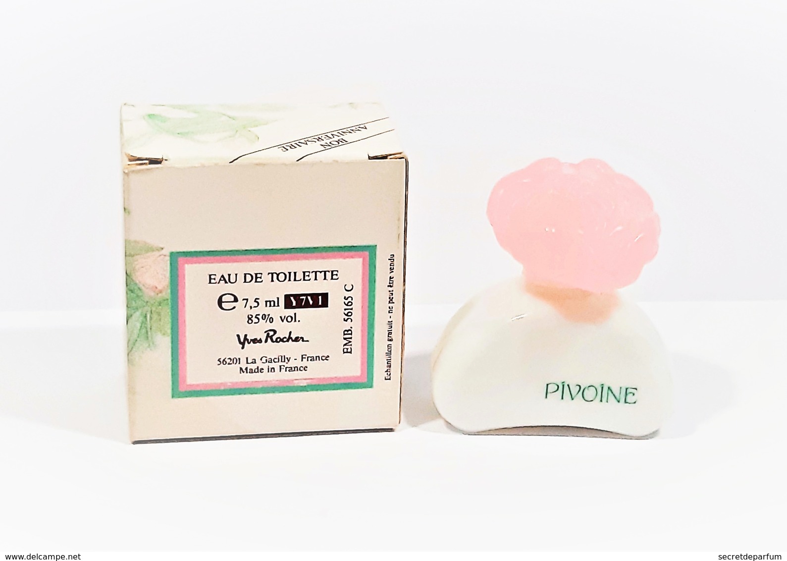 Miniatures De Parfum  PIVOINE BON ANNIVERSAIRE    De YVES ROCHER  EDT  7.5 Ml + Boite - Miniatures Femmes (avec Boite)