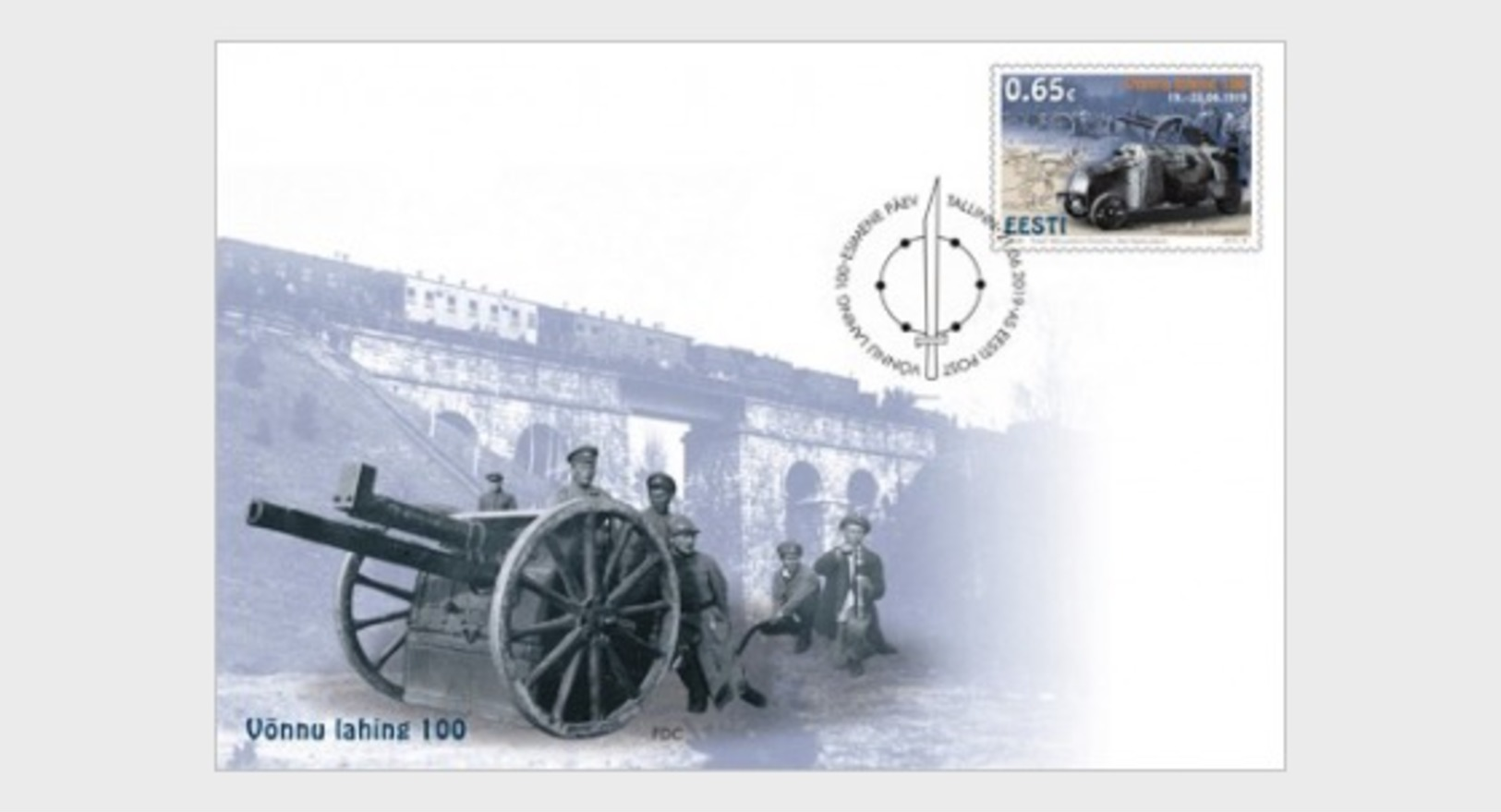 H01 Estonia 2019 Battle Of Vonnu 100 FDC - Estonia