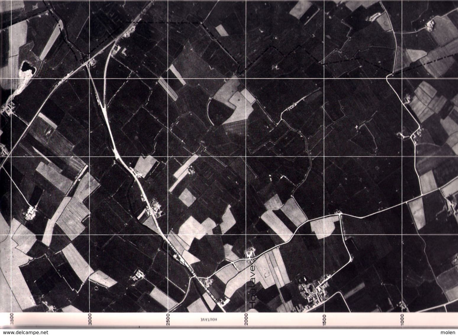 GROTE LUCHT-FOTO MEETKERKE ZUIENKERKE HOUTAVE 63x48cm KAART ORTO PLAN In 1971 TOPOGRAPHIE PHOTO AERIENNE R231 - Zuienkerke