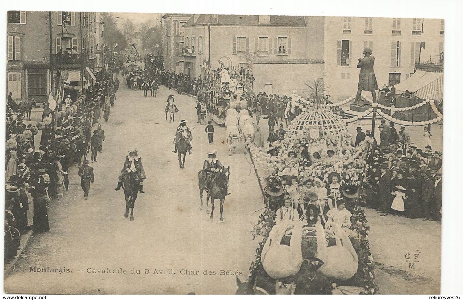 CPA, D. 45 , Montargis , Cavalcade Du 9 Avril, Char Des Bébés  ,Animée  Ed. C.P.M., 1905 - Montargis
