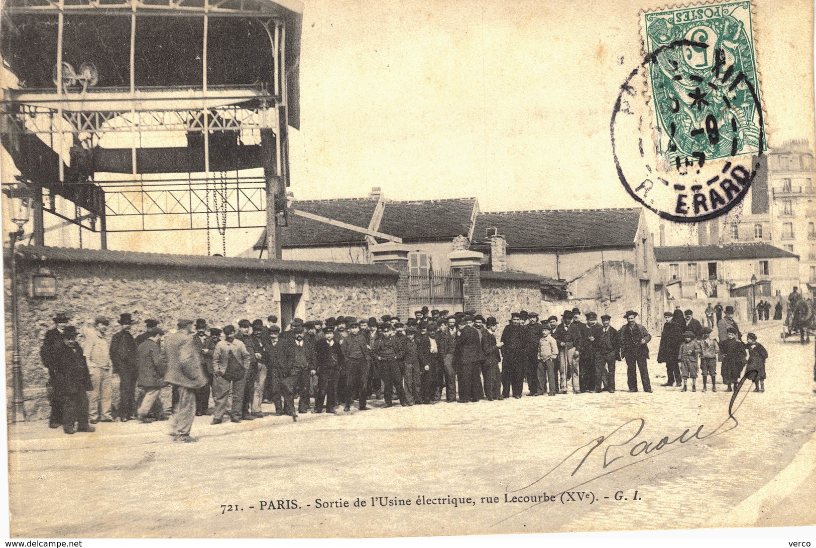 Carte Postale De PARIS (XV°)- Sortie De L'usine électrique, Rue Lecourbe - Arrondissement: 15