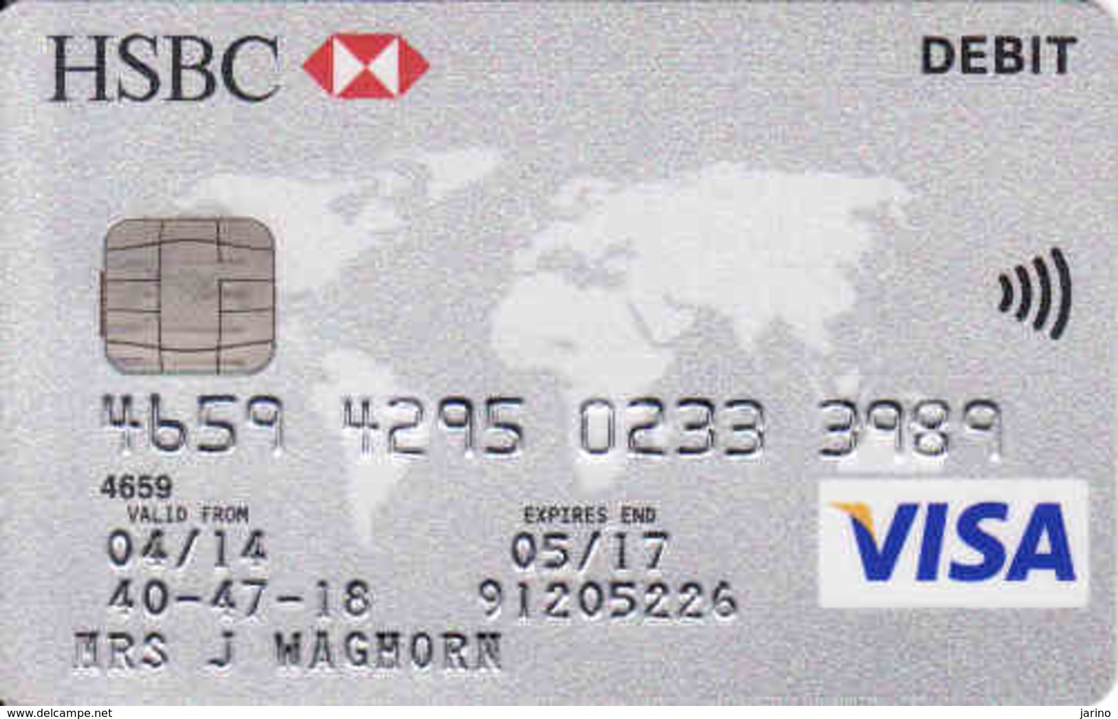 Credit Bank HSBC, Chip VISA, Debit - Cartes De Crédit (expiration Min. 10 Ans)