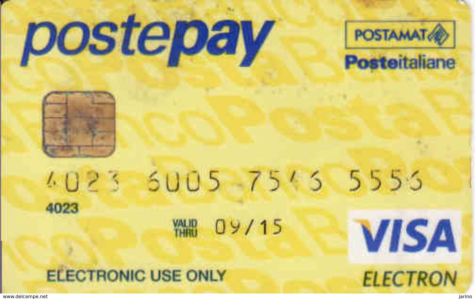 Credit Card Postepay, Chip + Magnetic VISA Electron, Posteitaliane - Cartes De Crédit (expiration Min. 10 Ans)