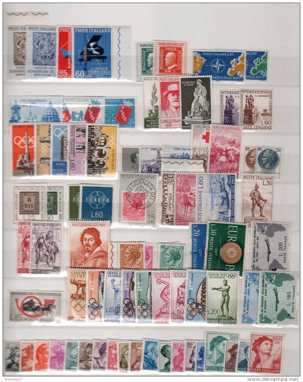 ITALIA COLLEZIONE 1956 AL 1962 MNH** - Collezioni (in Album)