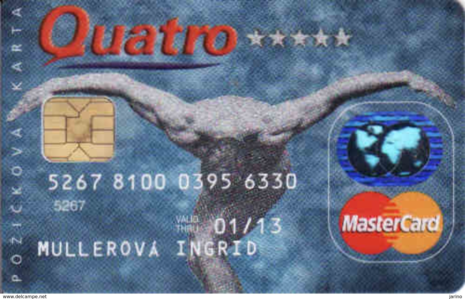 Credit Card Slovakia Quatro, Chip + Magnetic MasterCard - Credit Cards (Exp. Date Min. 10 Years)