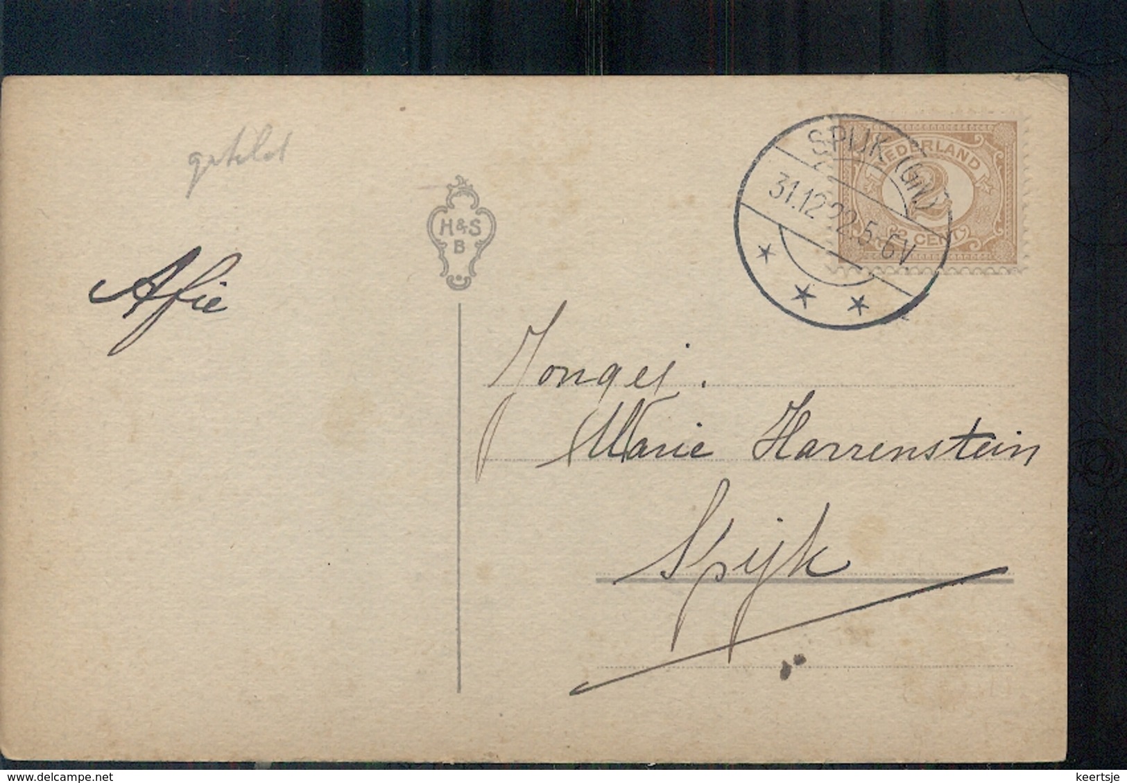 Spijk - Langebalk Stempel - 1922 - Entiers Postaux