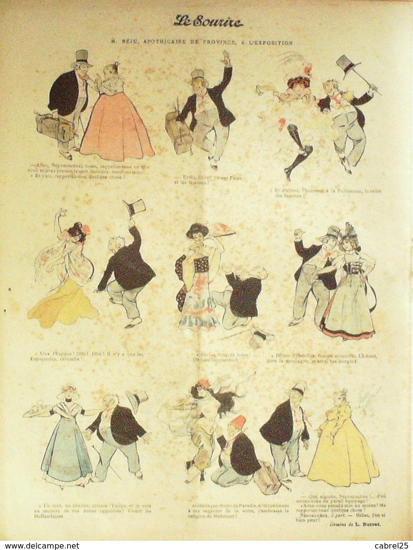 LE SOURIRE-1900-044-Journal Humoristique-CHINE PRINCE TUAN-CADEL-MALHERBE-HUARD-VILLEMOT-BURRET - 1900 - 1949