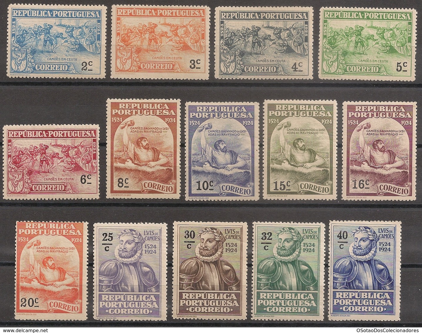 Portugal 1924 - Série Completa Centenário Nascimento Luís De Camões Afinsa 299 A 329 - Set Complete - Mint UM / Neuf - Neufs