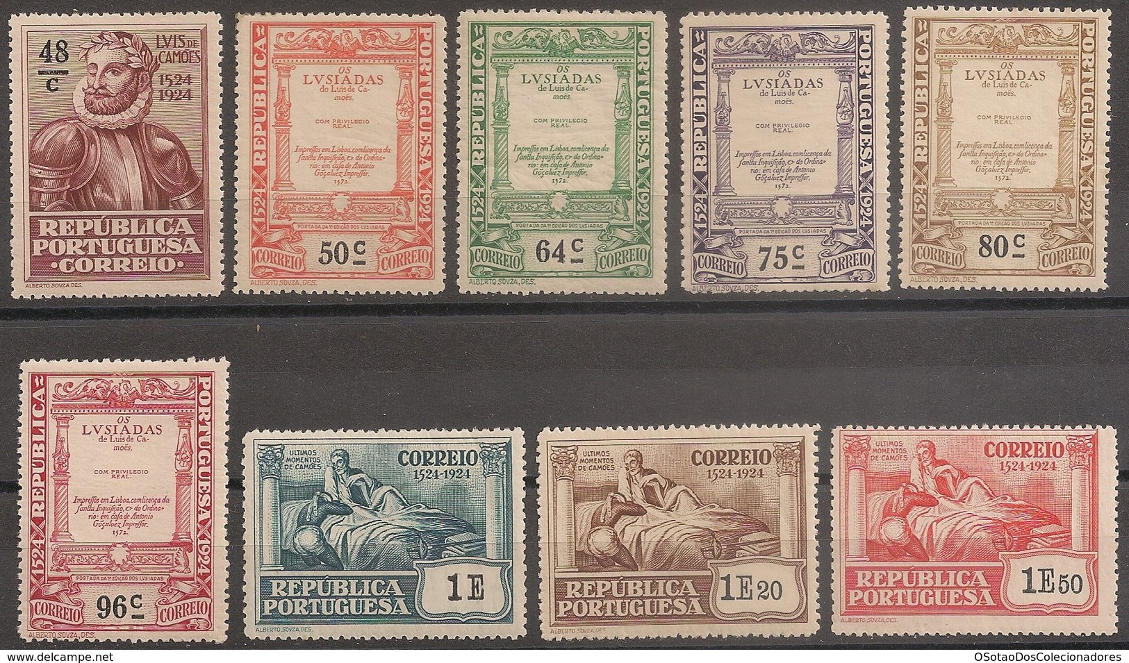 Portugal 1924 - Série Completa Centenário Nascimento Luís De Camões Afinsa 299 A 329 - Set Complete - Mint UM / Neuf - Neufs