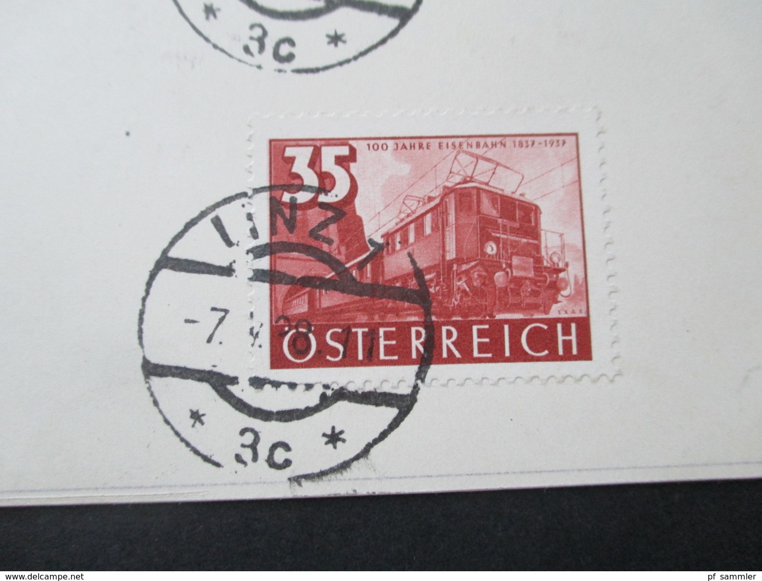 Österreich 1937 Eisenbahn Nr. 646 - 648 Sonderkarte SST Der Führer Spricht Linz 7.April 1938 Besetzte Ostmark Propaganda - Covers & Documents