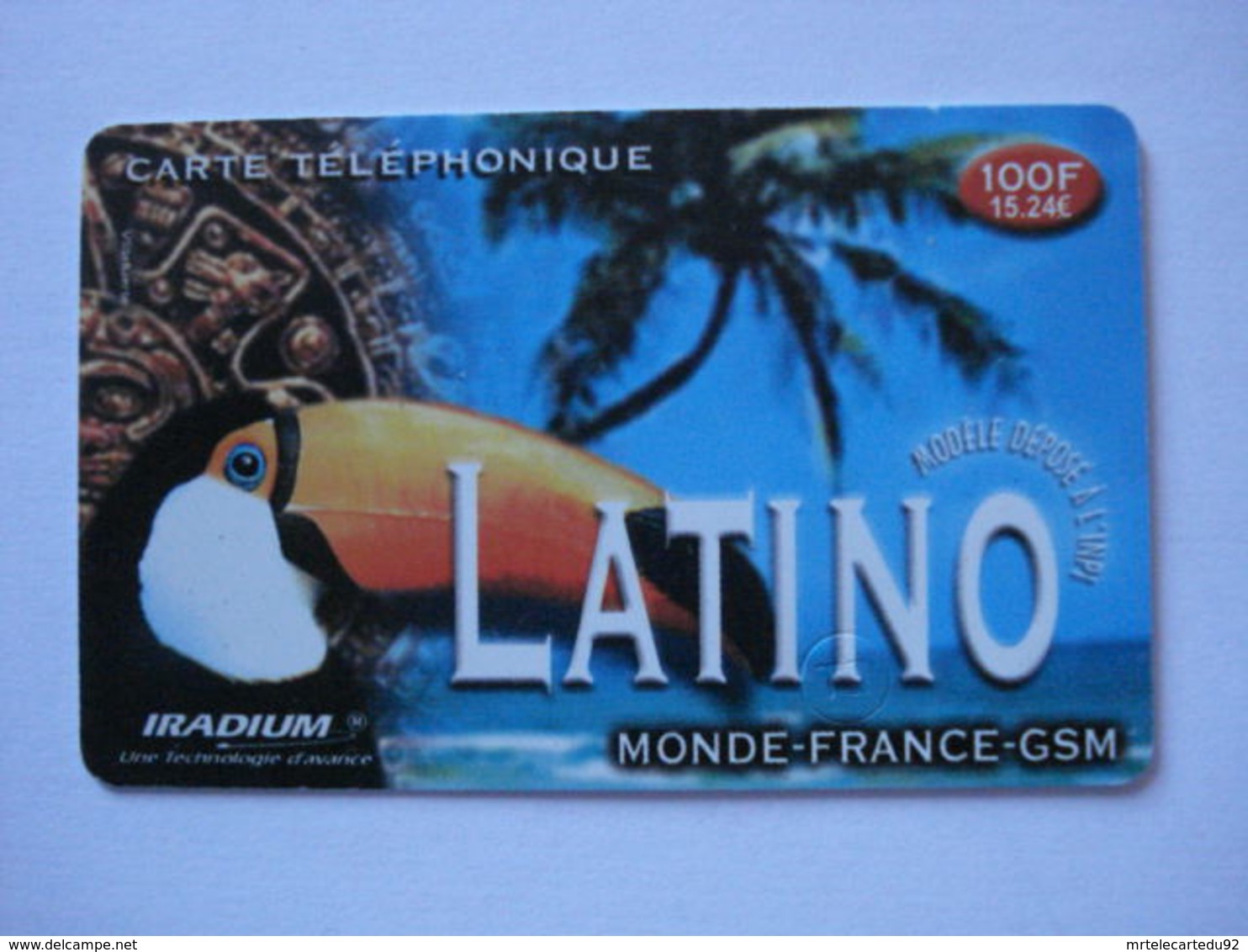 Carte Prépayée Française  " IRADIUM " (utilisée). - Cellphone Cards (refills)