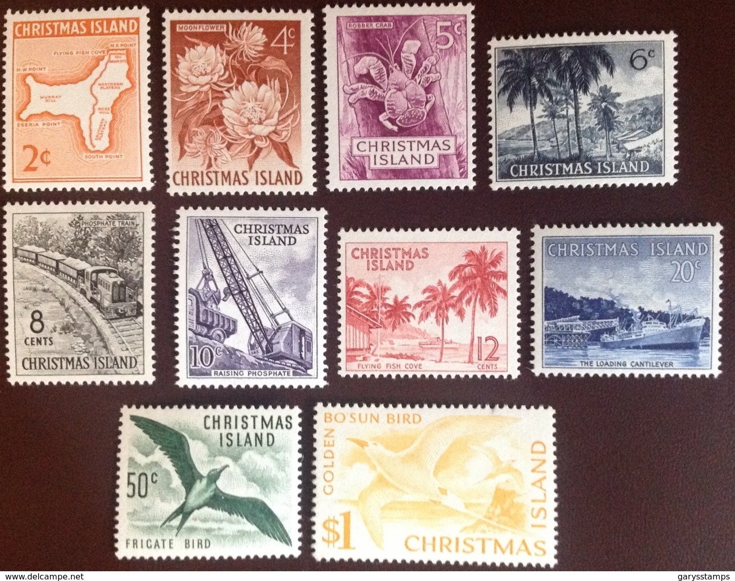 Christmas Island 1963 Definitive Set Birds Crabs MNH - Christmas Island