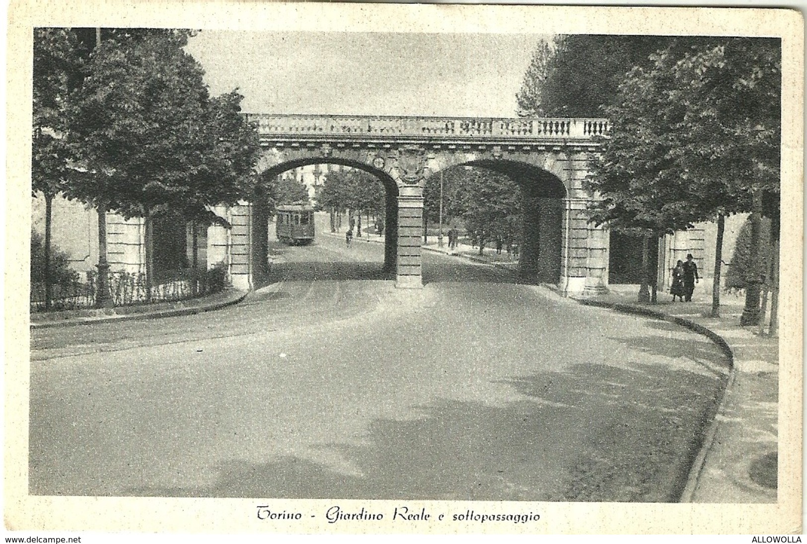 4460 "TORINO-GIARDINO REALE E SOTTOPASSAGGIO"ANIMATA-TRAMWAY ANNI '30-CART. POST.ORIG. SPED 1939 - Parcs & Jardins