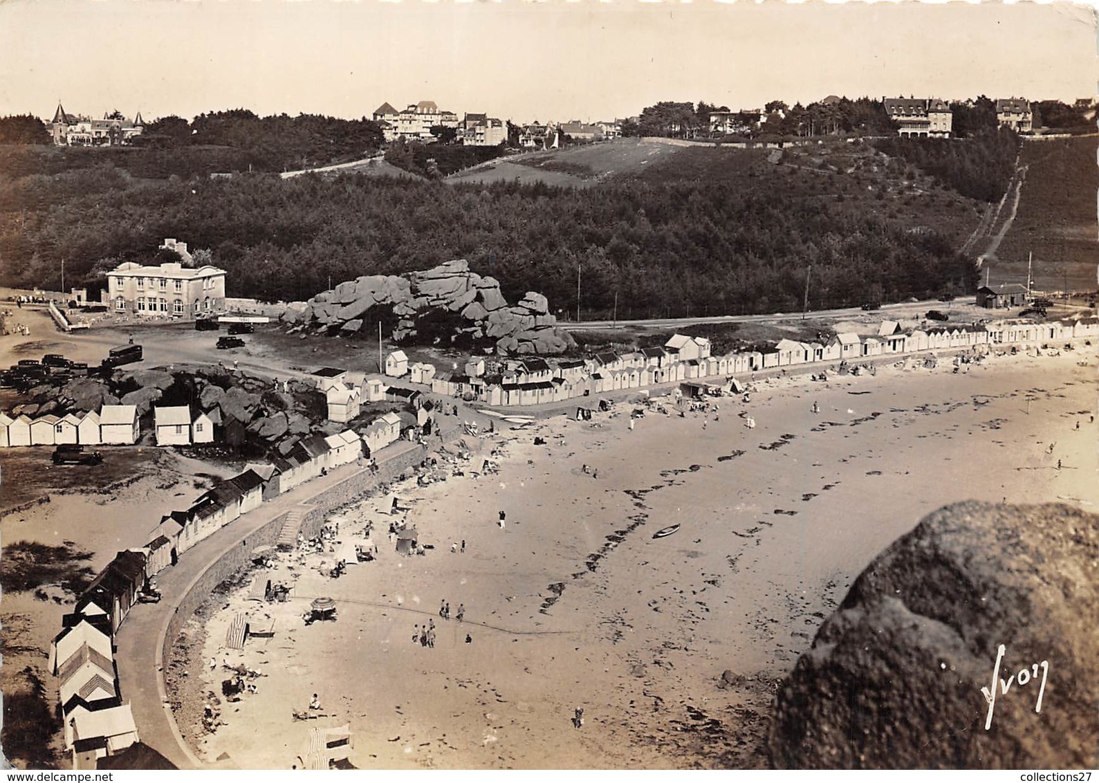 22-TREBEURDEN- VUE PLONGEANTE SUR LA PLAGE - Trébeurden