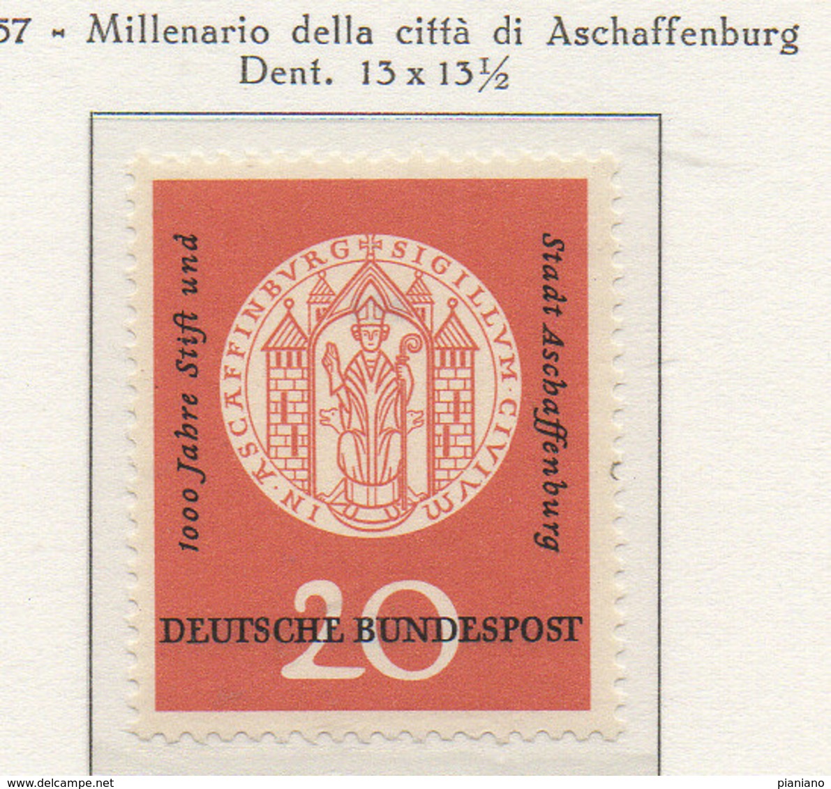 PIA - GERMANIA - 1957  : Millenario Della Città Di Aschaff  -   (Yv 134) - Unused Stamps