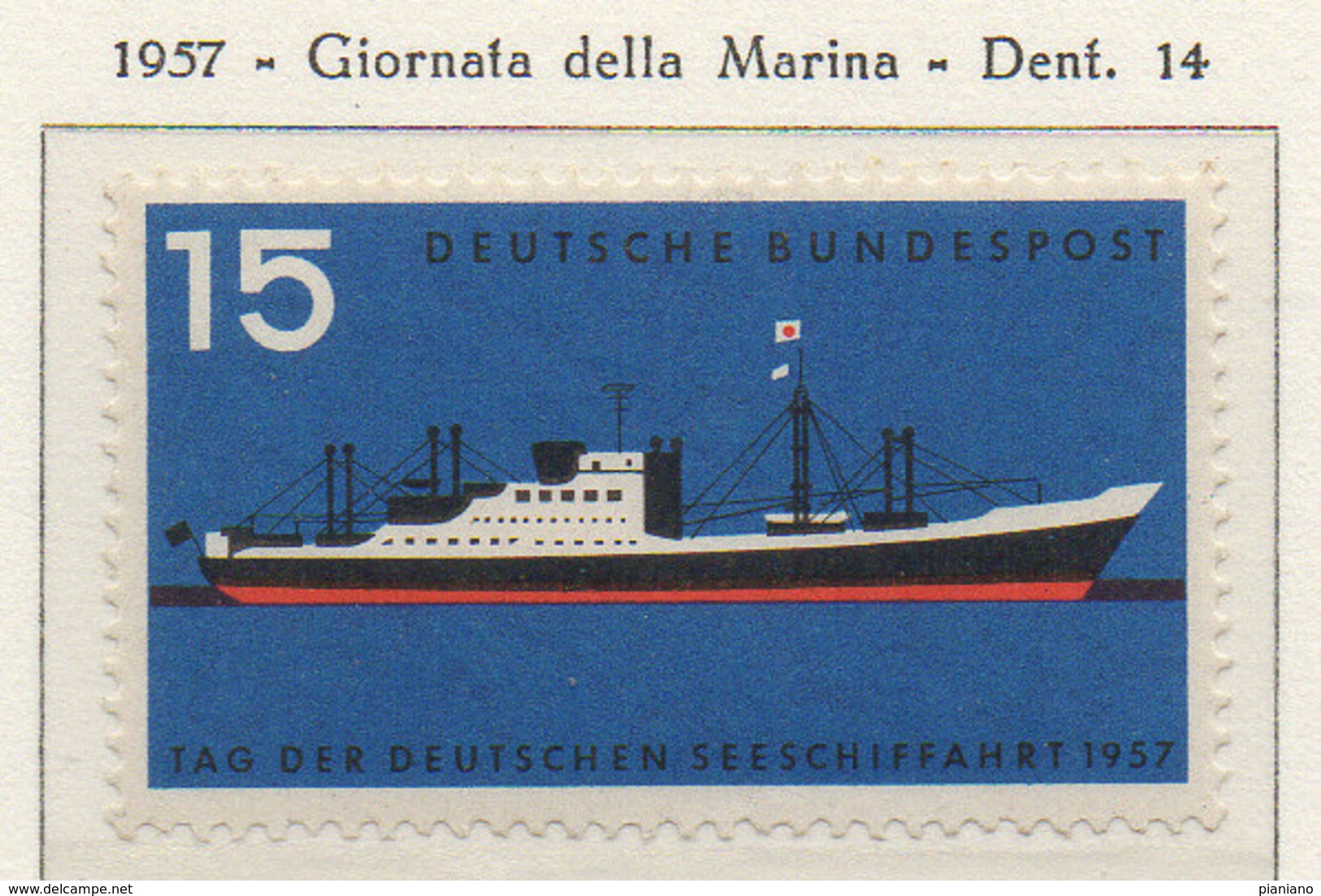 PIA - GERMANIA - 1957  : Giornata Della Marina  -   (Yv 136) - Nuovi