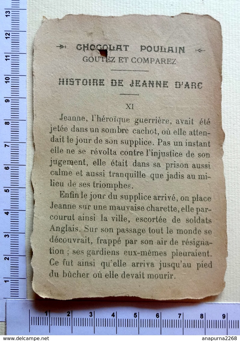 CHROMO..BORDS DÉCOUPÉS........CHOCOLAT .POULAIN........JEANNE D'ARC N°11 - Poulain