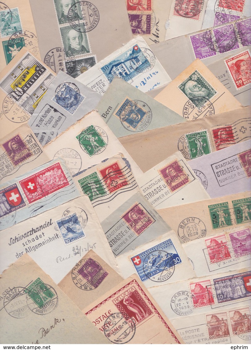 SUISSE - SWISS - HELVETIA - Beau Lot De 330 Enveloppes Timbrées Avant 1950 - Timbres Lettres - Stamp Cover Mail Letters - Storia Postale