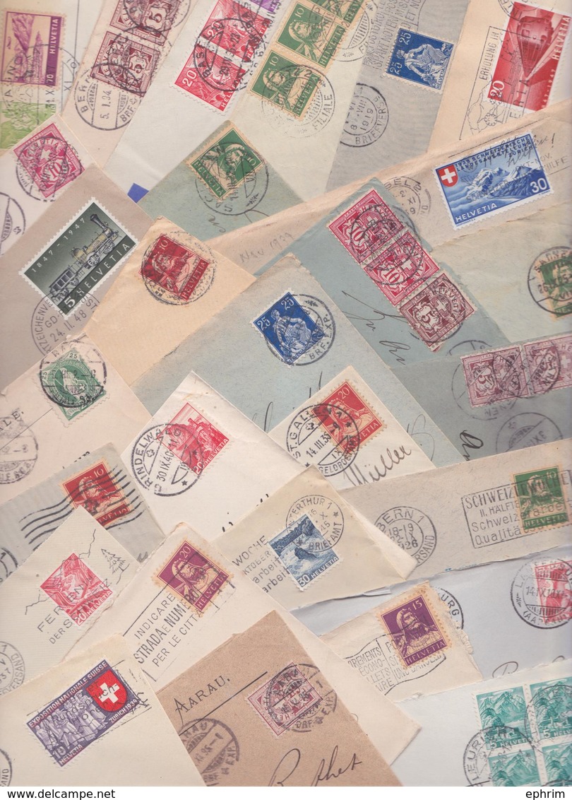 SUISSE - SWISS - HELVETIA - Beau Lot De 330 Enveloppes Timbrées Avant 1950 - Timbres Lettres - Stamp Cover Mail Letters - Storia Postale