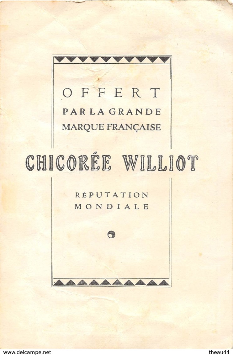 Illustrateur - Fables De FLORIAN  - La Guenon , Le Singe Et La Noix  -  Carte Publicitaire " Chicorée Williot " - 1900-1949