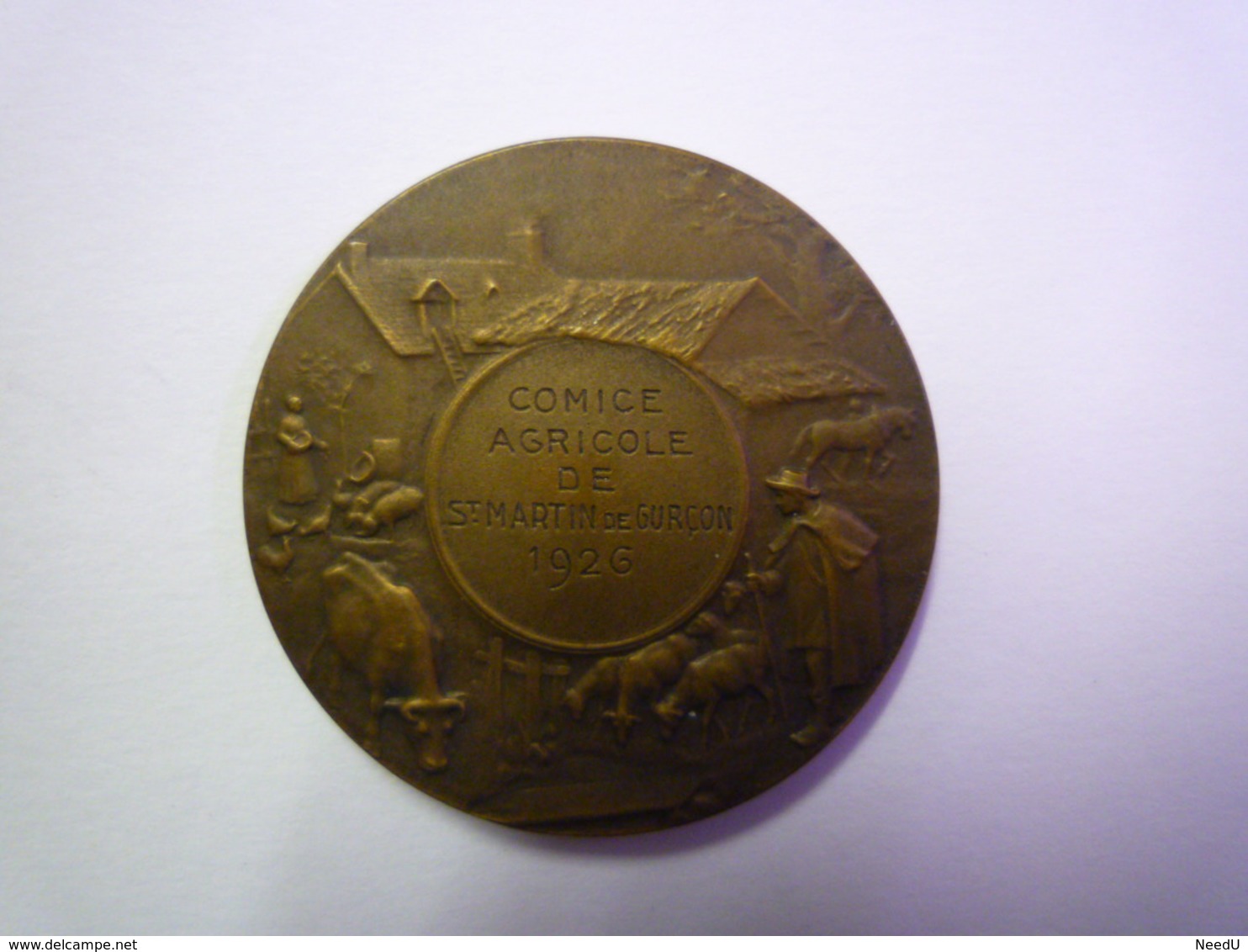 GP 2019 - 1628  Jolie Médaille  " Comice Agricole De St-Martin-de-Gurçon "  En Bronze  1926 - Autres & Non Classés