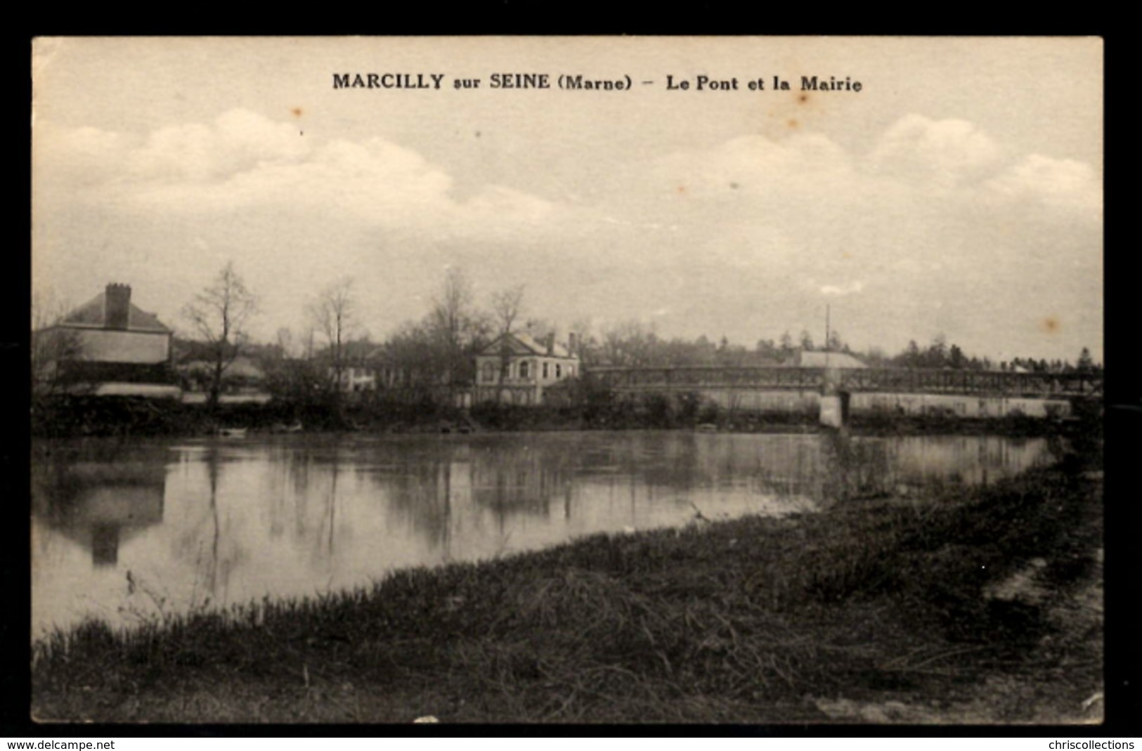 51 -  MARCILLY SUR SEINE (Marne) - Le Pont Et La Mairie - Autres & Non Classés