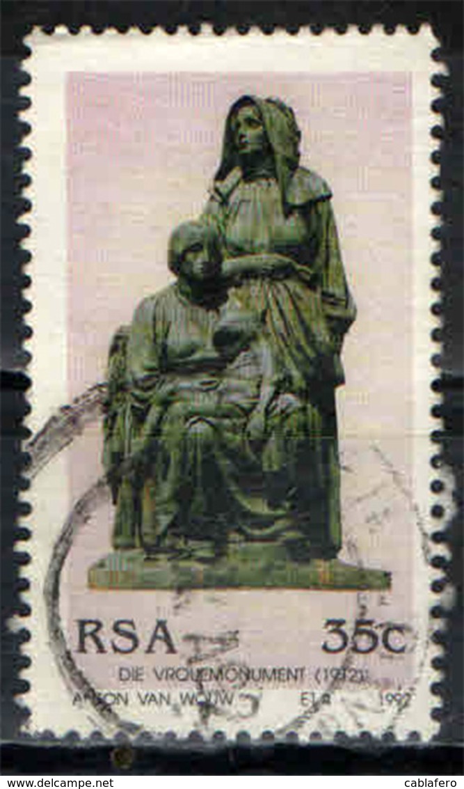 SUD AFRICA - 1992 - MONUMENTO ALLE DONNE - SCULTURA DI ANTON VAN WOUW - USATO - Usati