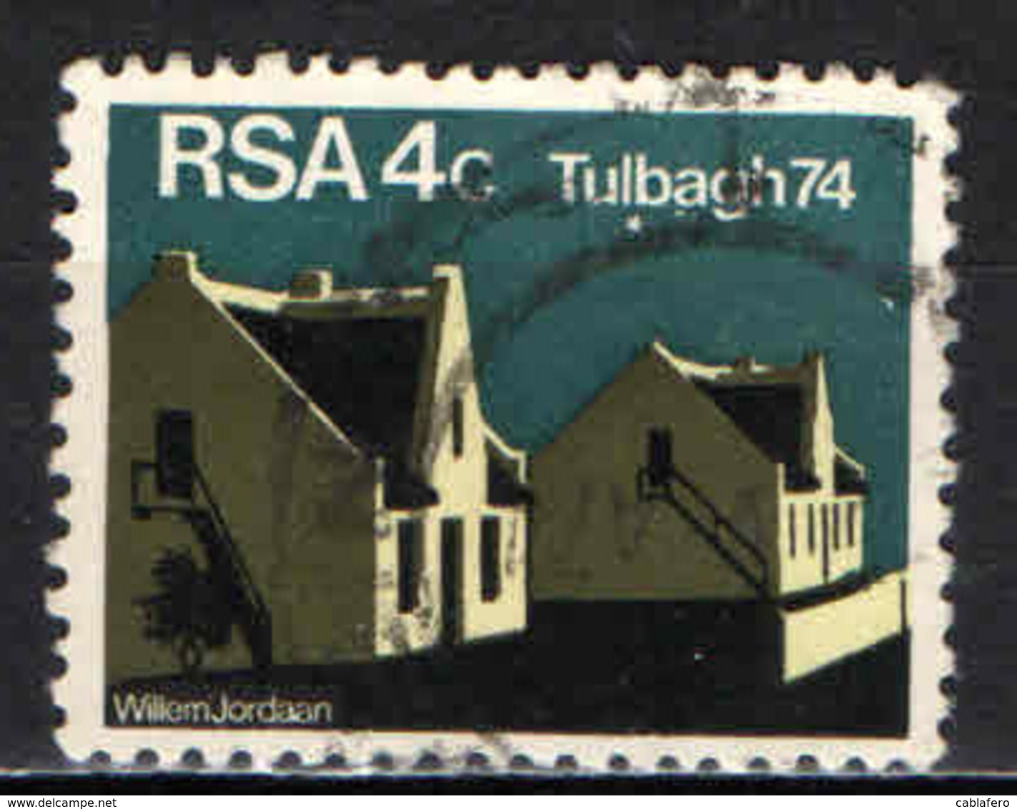 SUD AFRICA - 1974 - ANTICHE CASE RESTAURATE A TULBAGH - USATO - Usati