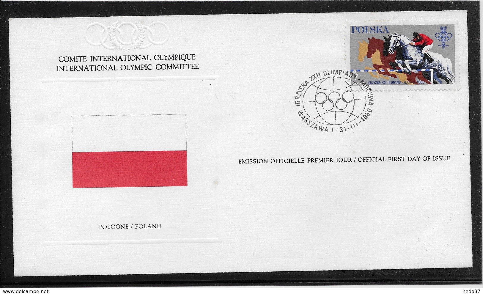 Thème Jeux Olympiques Moscou 1980 - Enveloppe - Verano 1980: Moscu