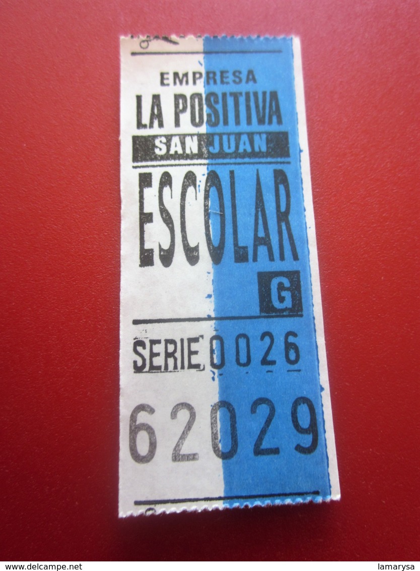 SAN-JUAN  PERU BOLETO ETERSAC FONOQUEJAS LA POSITIVA-Transportation Ticket Single  Billet Ticket Metro Shuttle Service - World