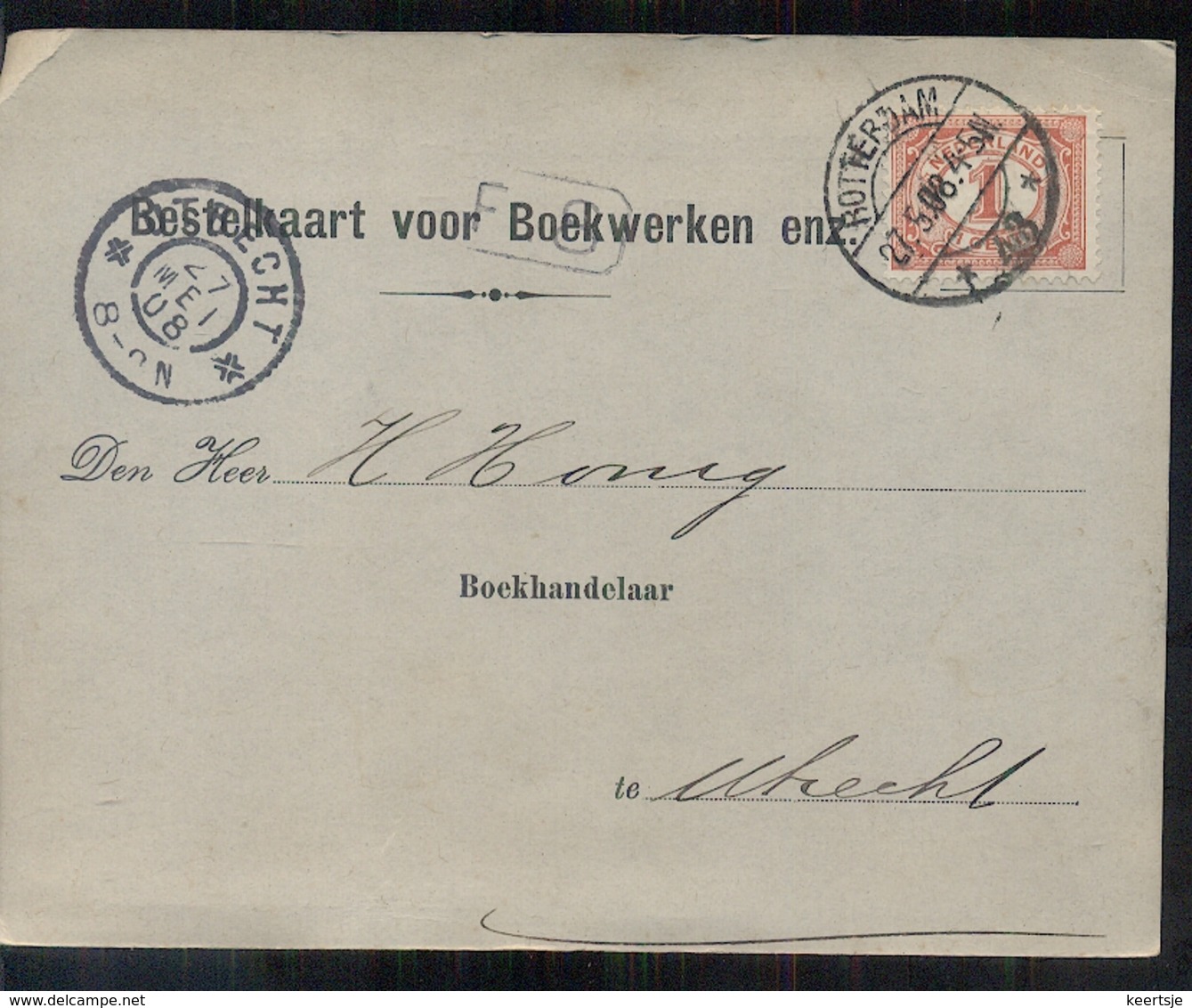 Boekhandelaar - Rotterdam - H A Kramers - 1908 - Brieven En Documenten