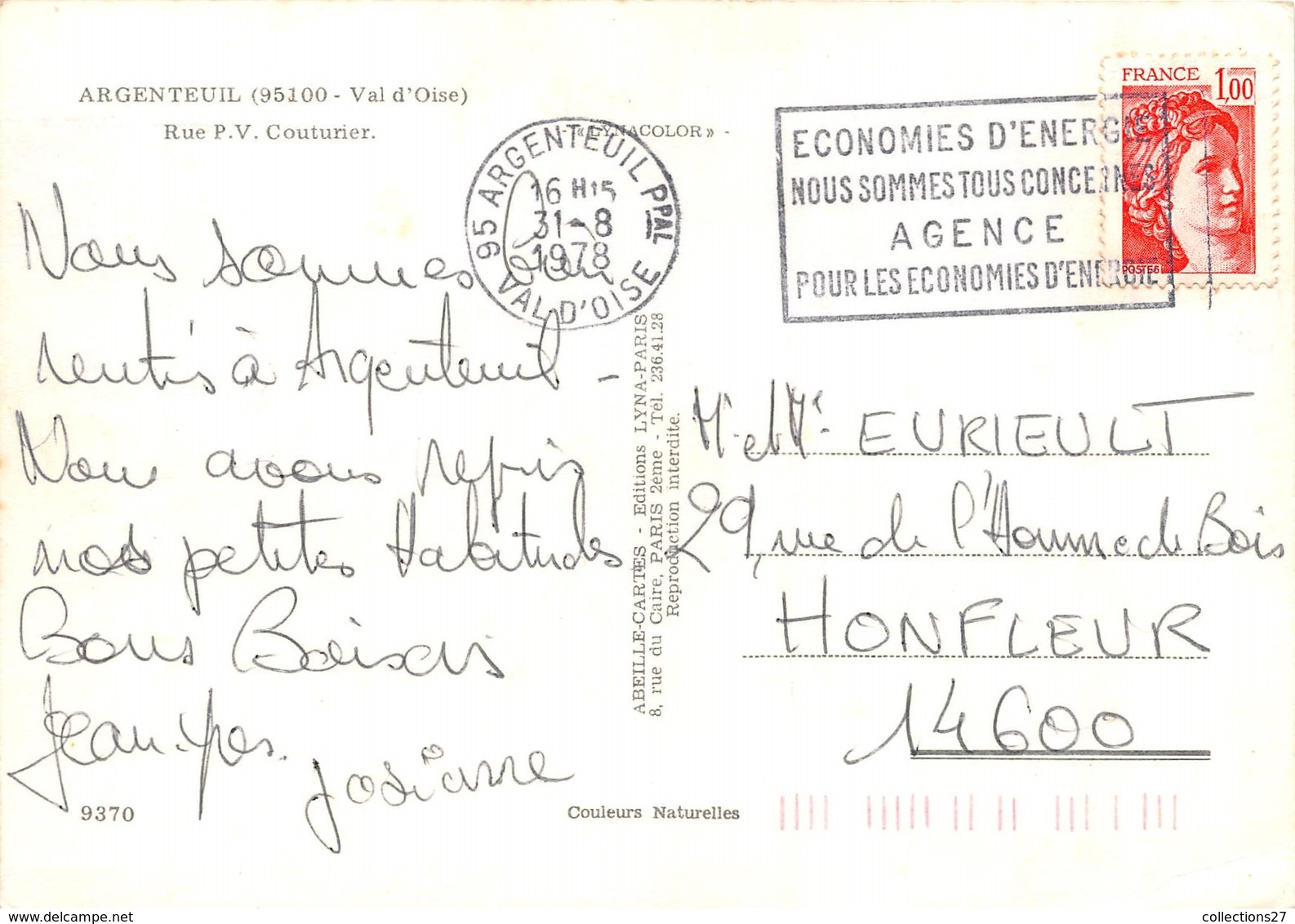 95-ARGENTEUIL- RUE P.V. COUTURIER - Argenteuil