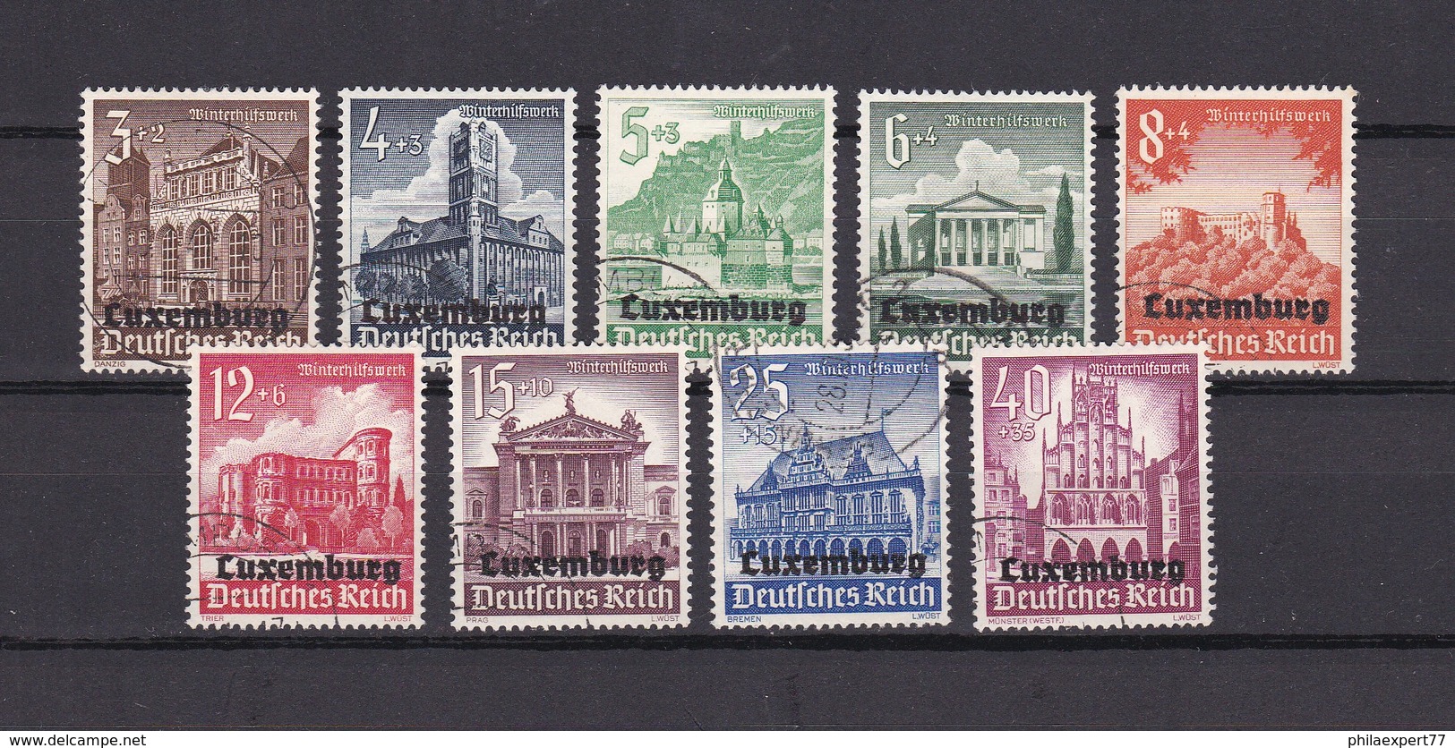 Luxemburg - 1941 - Michel Nr. 33/41 - Gest. - 18 Euro - Besetzungen 1938-45