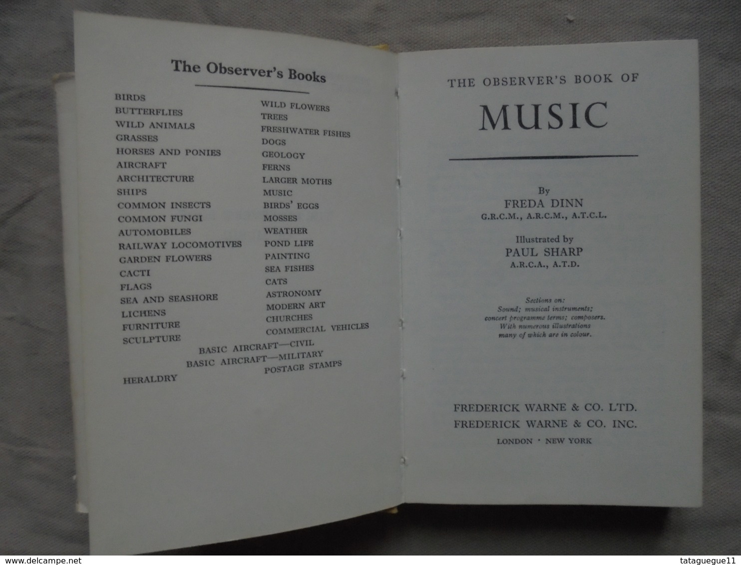 Ancien - Petit Livre The Observer's Book Of Music De Freda Dinn 1969 - Culture