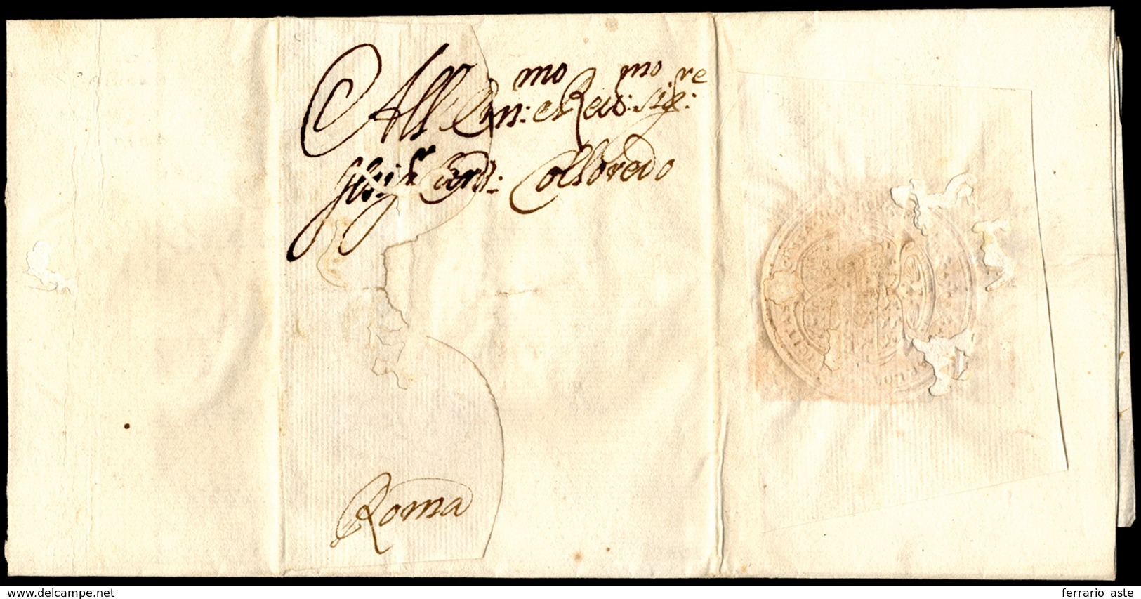 1702 - CARLOTTA DUCHESSA DI MODENA - Lettera Da Bologna 12/1702 A Roma, A Firma Autografa Della Duch... - Other & Unclassified