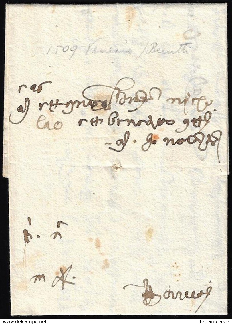 1509 - Lettera Completa Di Testo Da Venezia 3/3/1509 A Berutti. Rara.... - 1. ...-1850 Prephilately