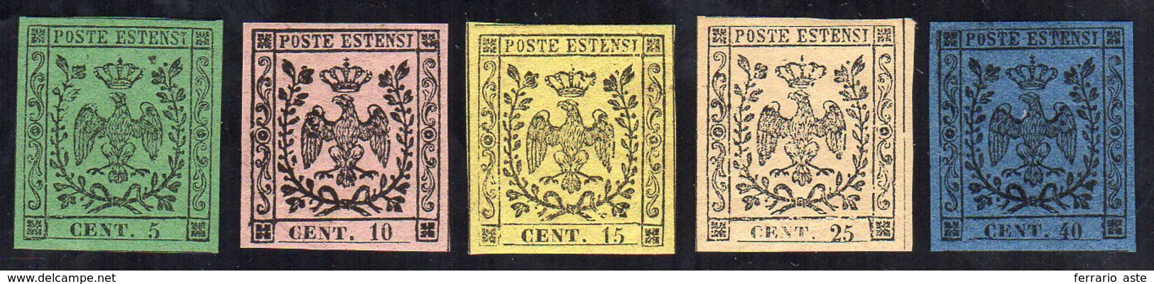 1852 - Prima Emissione (1/4,6), Gomma Originale, Integra Per I N. 1, 2, 6, Perfetti. Splendidi! Cert... - Modène