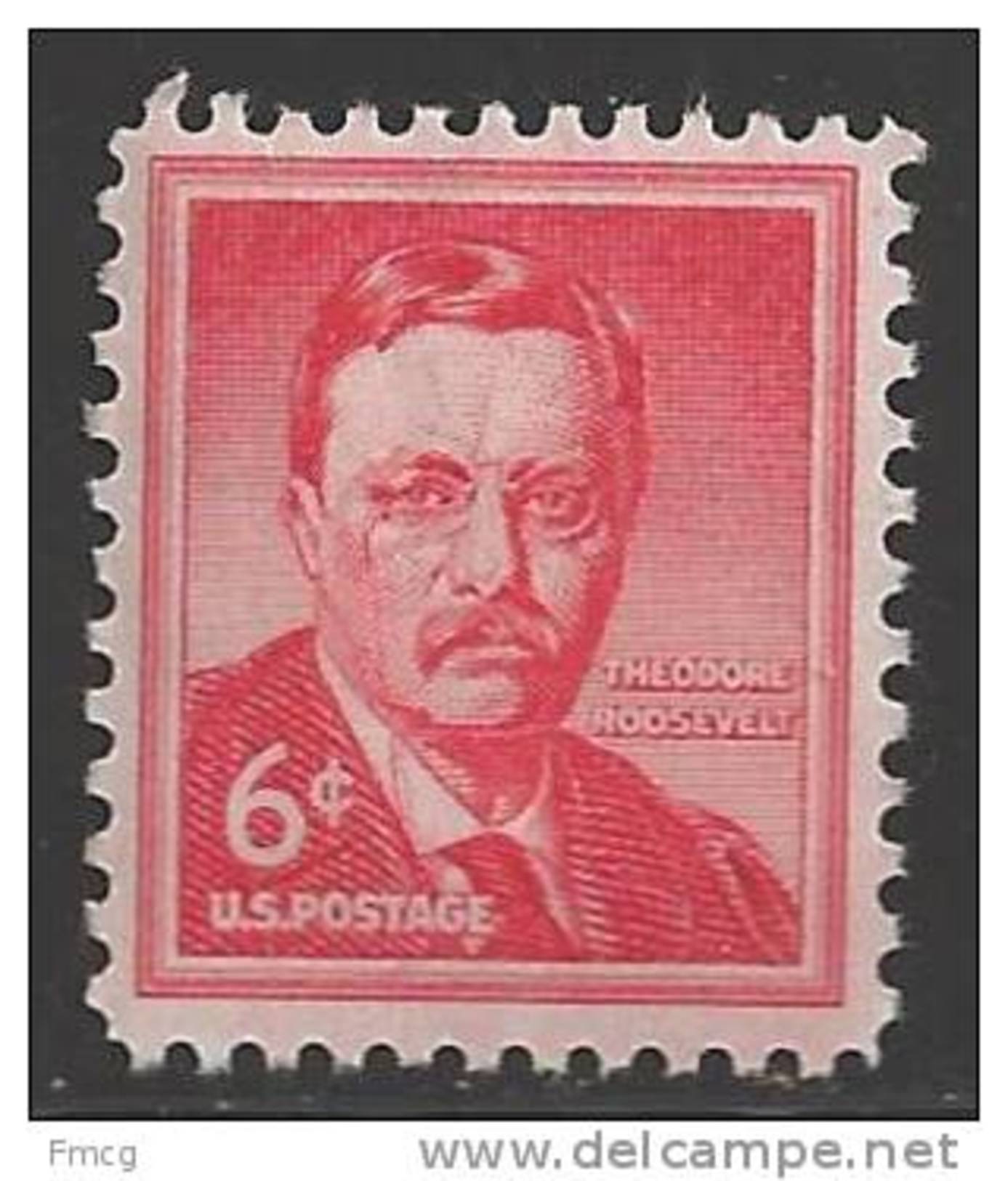 1955 Liberty Series 6 Cents Roosevelt Mint Never Hinged - Unused Stamps