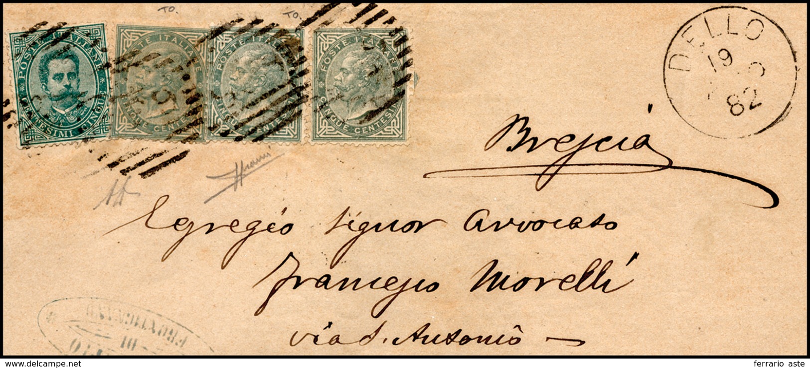 1882 - 5 Cent. De La Rue (T16), Tre Esemplari Provenienti Da Diverse Provviste E 5 Cent. Umberto I (... - Autres & Non Classés